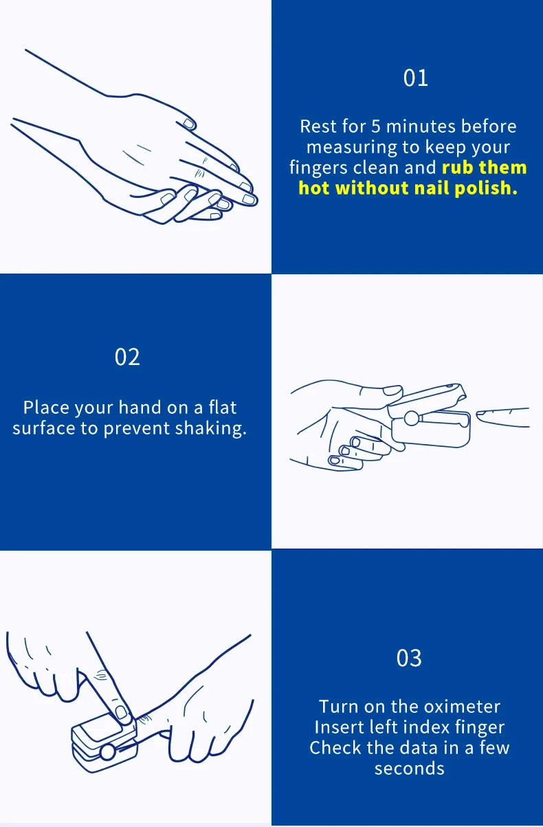 Oximeter Portable Fingertip Pulse Blood Oxygen Saturation Monitor With LED Display Fingertip Oximeter Testing SpO2 Health Care