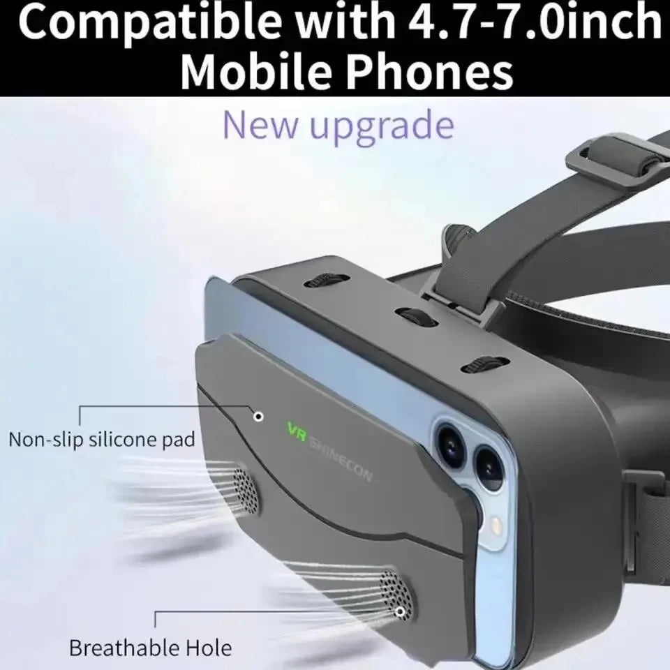 VR Glasses 3D Virtual Reality Headset Devices Helmet Lenses Goggles Smart For Smartphones Phone Cell Mobile Game Viar Viewer Set