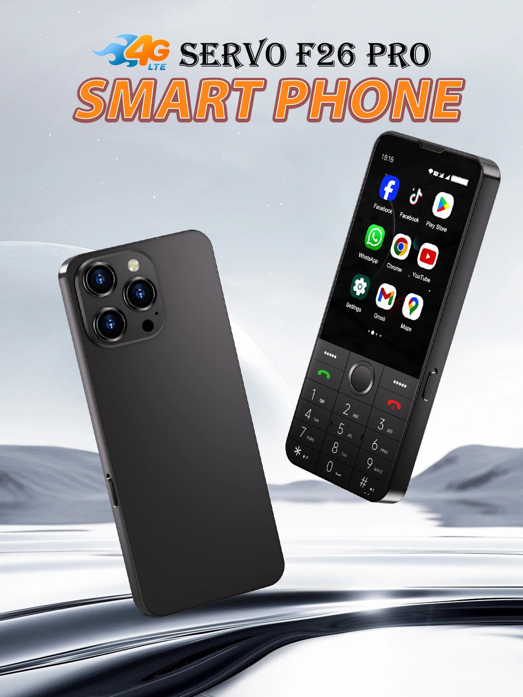 UNIWA F26 PRO 4G Touchscreen Smartphones Keypad Phone 3.5” Dual SIM Android 11 2GB+16GB 2850mAh Cellphone Whatsapp Google Store