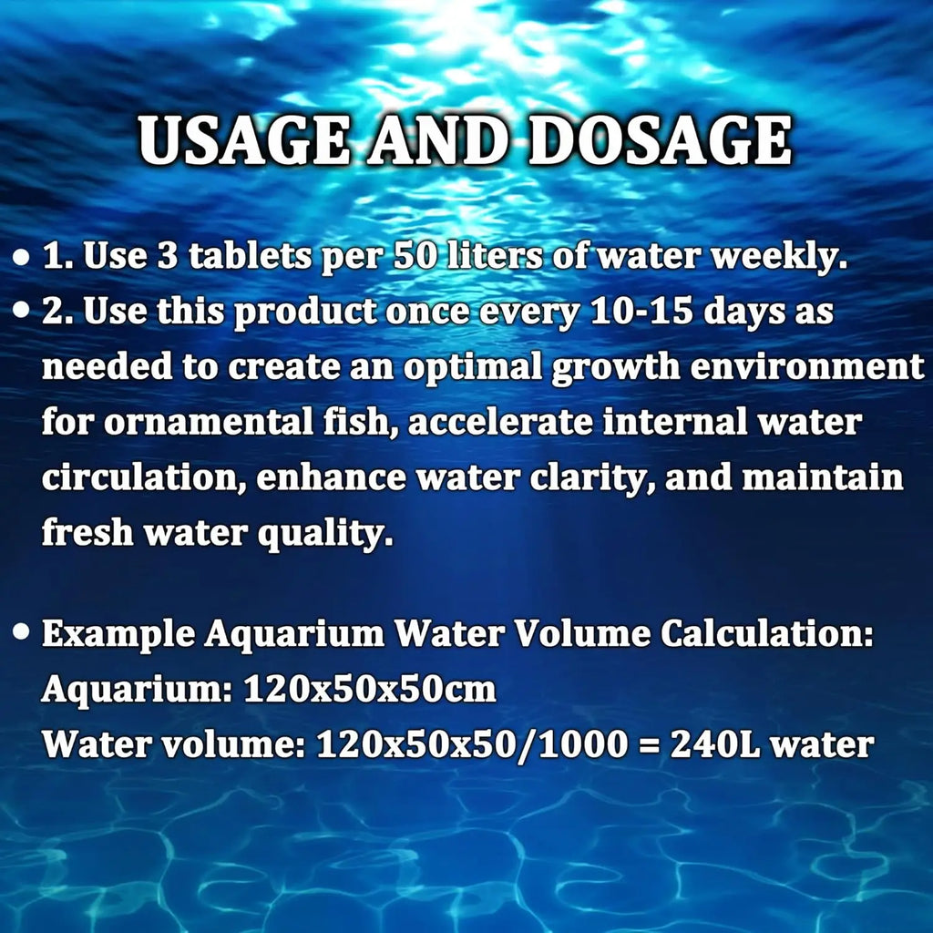 Aquarium Water Purification Tablets Fish Tank Clarifier Rapid Clear Turbidity Clean Ecosystem Care Pet Fish Health Accessories