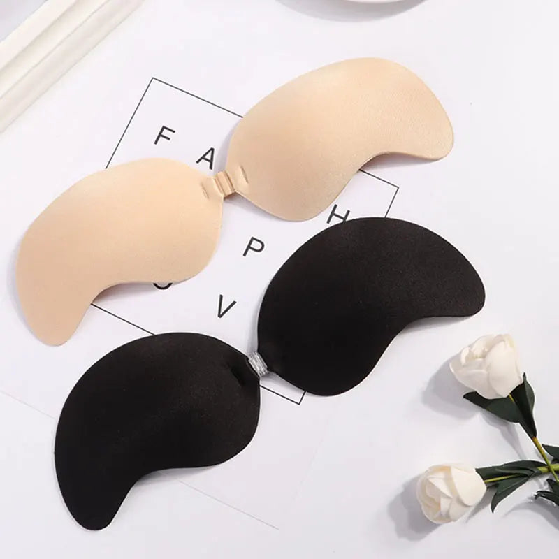 Invisible Push Up Bra Backless Strapless Bra Seamless Front Closure Underwear Self-Adhesive Bralette Women's Sticky Lingerie Main image