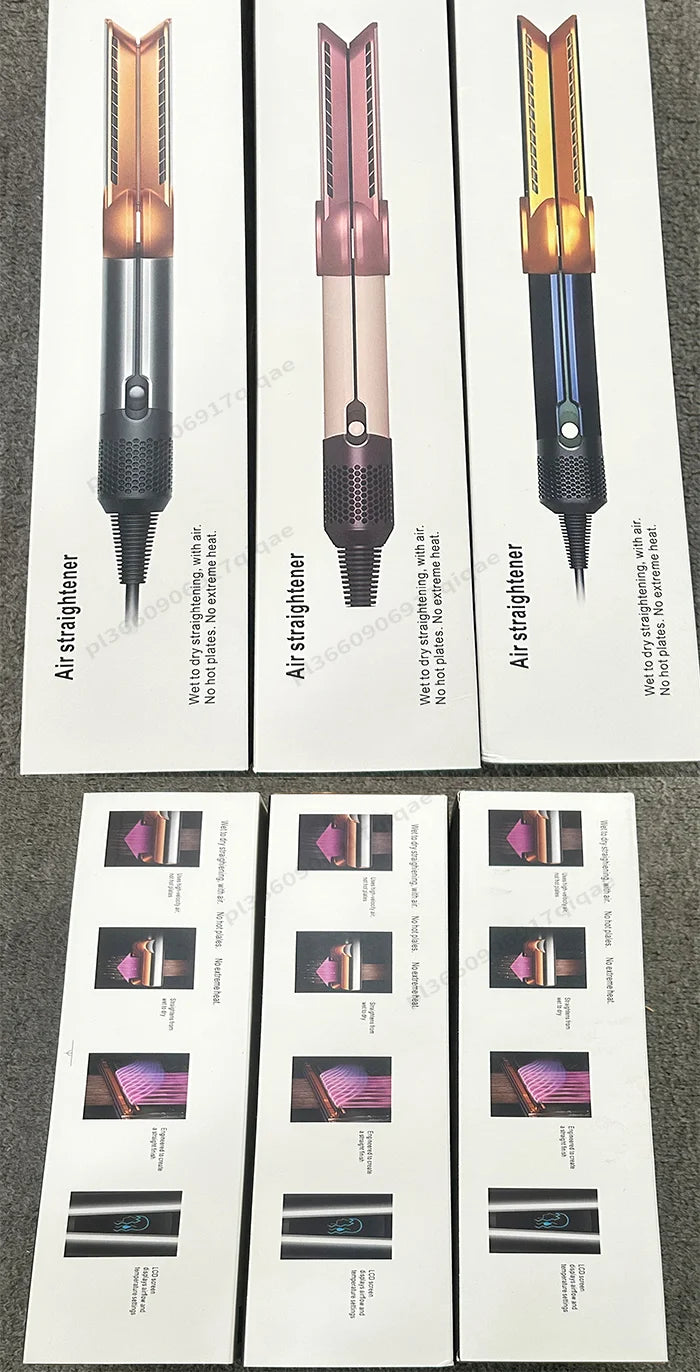 2-in-1 Hair Dryer and Flat Iron Dual Heat Negative Ion Hair Styler for Quick Drying and Straightening Travel Friendly Home Use