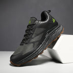 HIKEUP Outdoor Men's Sneakers Women Breathable Trail Running Shoes Hiking Shoes Trail Male Comfort Trekking Running Sneakers