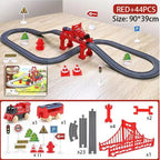 44Pcs/set Electric Train Track Sets Assembling Rail Train Car Toys Boy Educational Simulation Model Christmas Birthday Gift