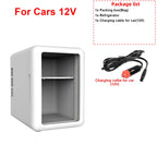 E-ACE 4L Car Refrigerator Mini Fridge Freezer Car & Home Use Portable Compressor Cooler Ice Box for Camping Summer Essential