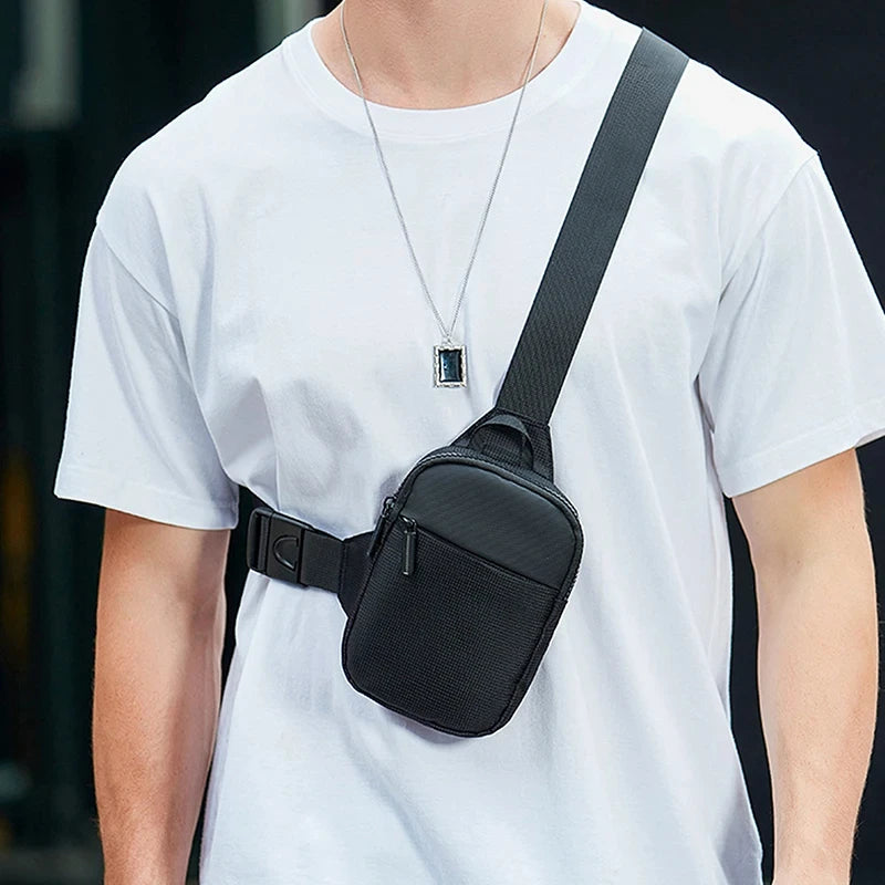 Mini Chest Bag for Men Women Casual Sling Shoulder Crossbody Pack Nylon Waterproof for Outdoor Running Cycling Travel Phone Bags Main image