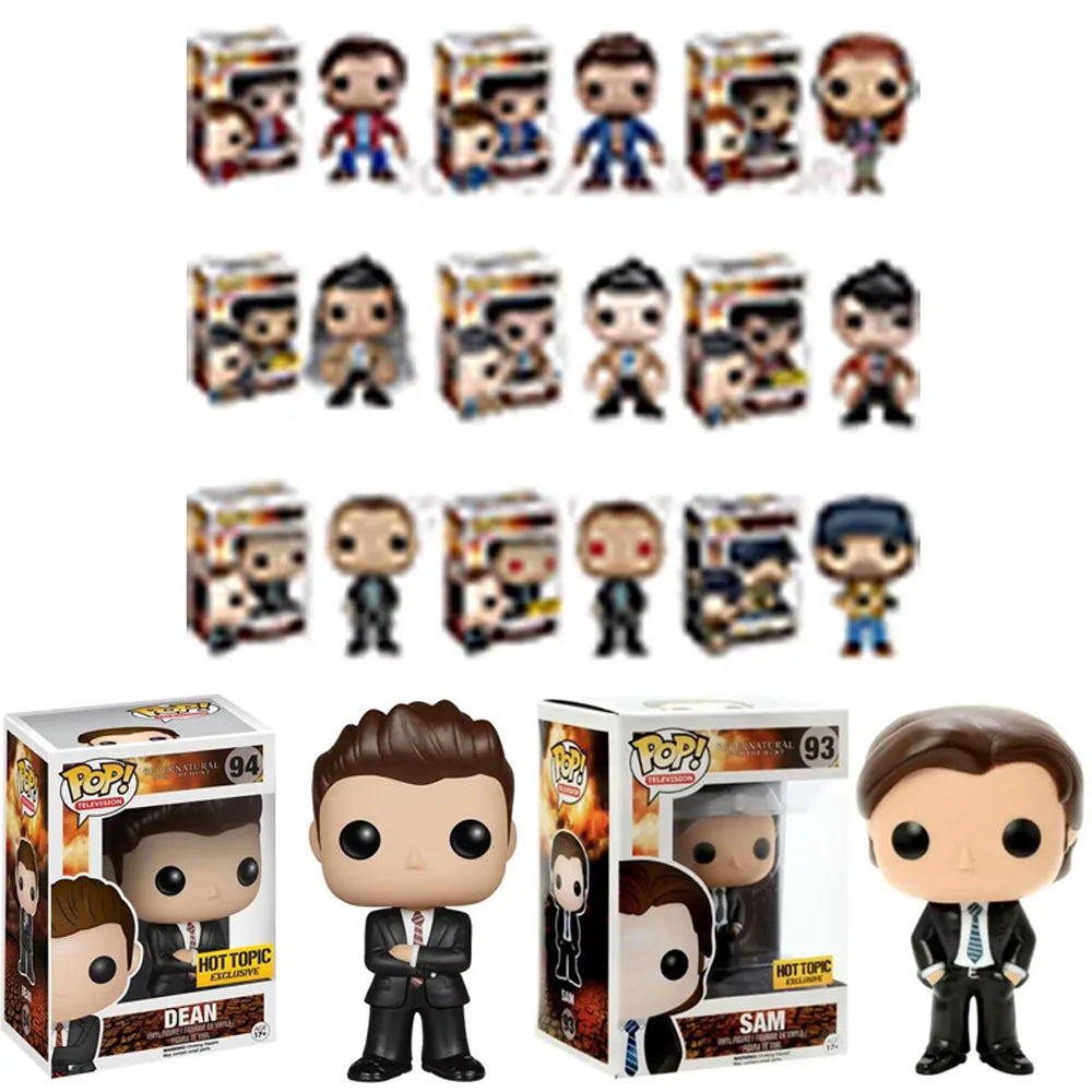 Funko Pop Supernatural Sam #93 Dean #94 Castiel #95 Charlie Crowley Bobby Singer Action Figure Toys POP-SPN Vinyl Doll Kids Gift Main image