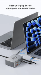 330W USB C GaN Charger 100W PD3.0 PPS QC3.0 Multiport Fast Charging Station For Laptop iPhone 15 16 Samsung Macbook Pro Tablet