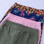 3/4-piece Autumn/Winter Children's Multi-color Combination Fashionable Slim Fit Leggings For Girls Sports And Casual Warm Pants