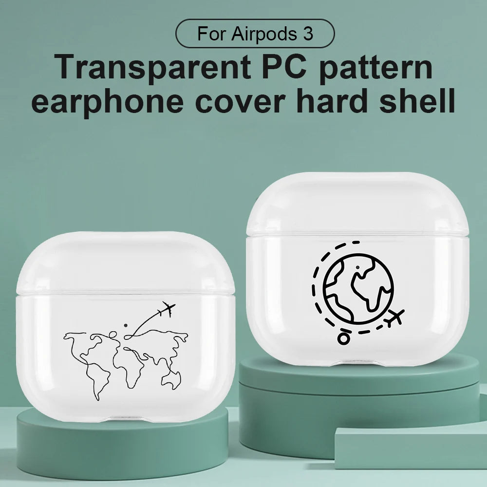 Hard Plastic Case for AirPods Pro 2 USB C Case for airpods 3 2 1 Case Transparent Cover for airpod pro 3 funda Air Pods 3 Coque