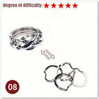 A classic intellectual metal puzzle toy, a difficult educational game toy for Christmas, Thanksgiving and birthday gifts