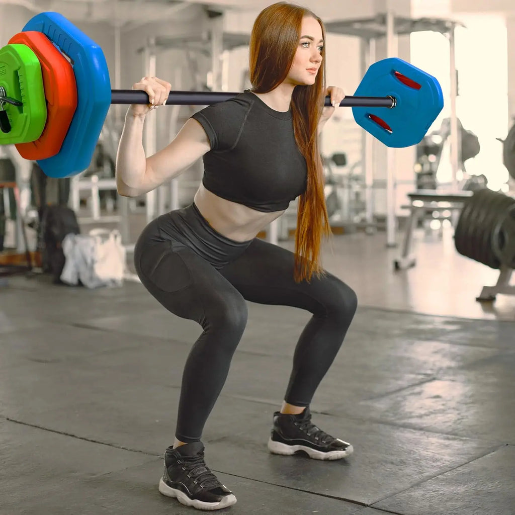 40lb /20kg Adjustable Barbell Disk Free Weights Strength Training Adjustable Barbell Weight Set for Home and Gym Workout