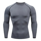 Compression Running Top Men Long Sleeve Shirt For Male Gym Clothing Quick Dry Sportswear Fitness Tee Training Workout Muscle Top