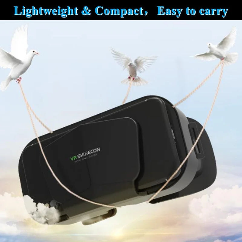 Shinecon Viar Virtual Reality VR Glasses Headset 3D Device Helmet Goggles Lenses For Smartphone Smart Phone Game Cell Mobile Set