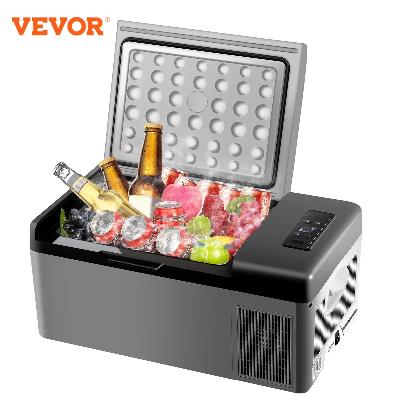 VEVOR Mini Fridge Mini Refrigerator Portable Car Freezer 12V/24V 15L Compressor Cooler for Traveling Camping Outdoor Activities Main image