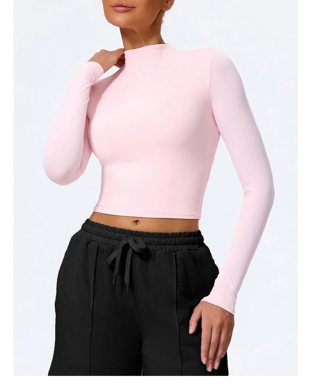 Hearuisavy Summer Women's Fitness Long Sleeved Shirt Lightweight Gym Workout Top Breathable Quick Drying Yoga Clothing Sportwear