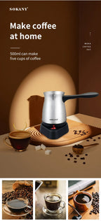 500ML Turkish Electric Kettle Portable Stainless Steel Teapot Water Boiler 220V Home Tea Pot Coffee Maker Machine 5 Cup 주전자 전기포트