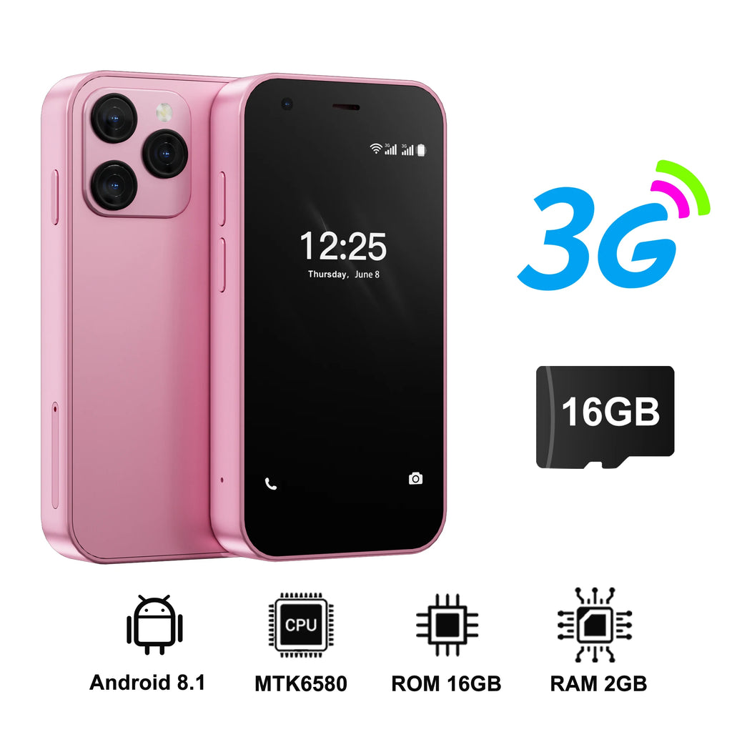 SERVO 15SE Super Mini Smartphone Android System 2GB+16GB Play Store Wifi Dual SIM 3.0" Small Pocket Cheap Smart Phones 3G WCDMA