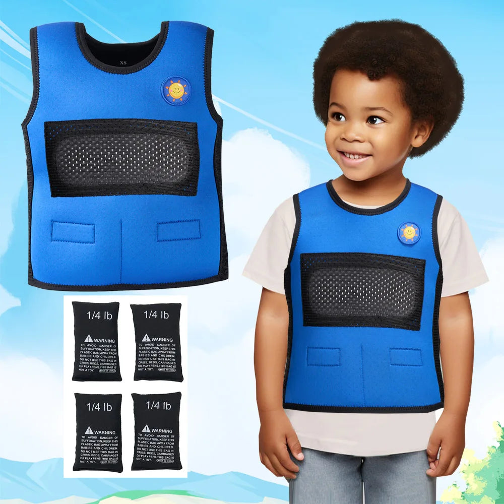 Sensory Weighted Vest for Kids for Autism Hyperactivity Mood Processing Disorders Children Breathable Comfort Compression Vest Main image