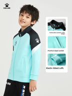 Kelme Children's Sports Jacket Autumn And Winter Knitted Jacket Outdoor Windproof Running Training Suit