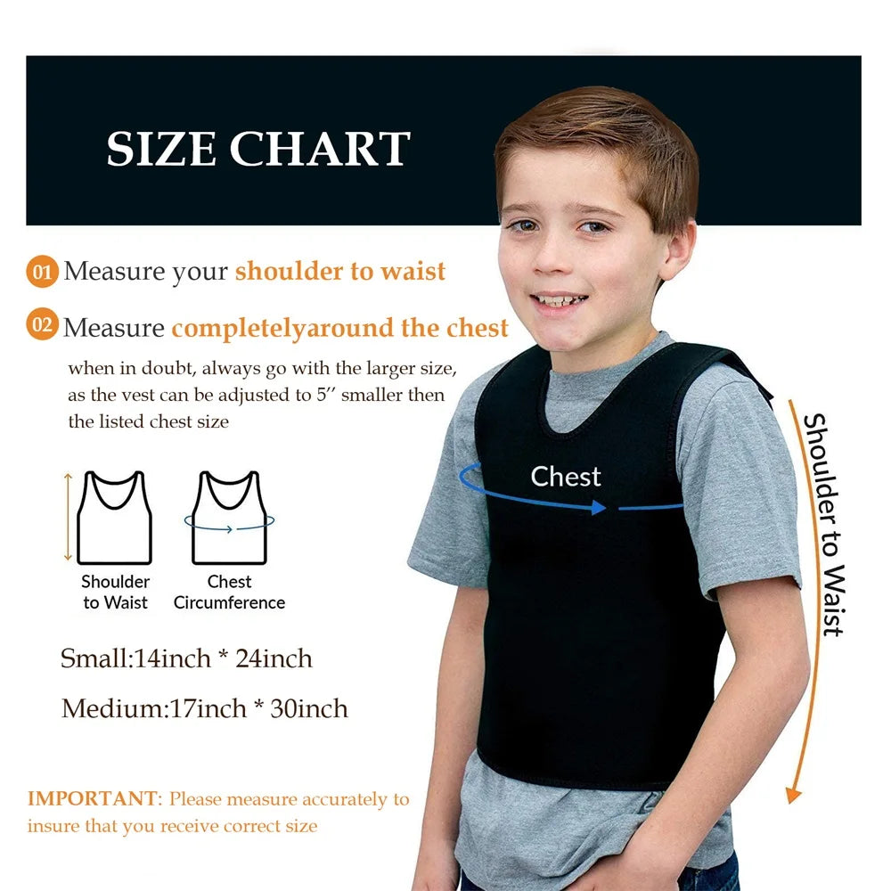 Sensory Deep Pressure Vest for Kids Comfort Compression Vest for Autism Hyperactivity Mood Processing Disorders Breathable Main image