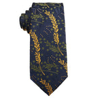 Trendy Handmade Polyester Silk Tie Men's Business Suit Accessory Floral Patterned Bow Tie for Wedding Prom Party Gift