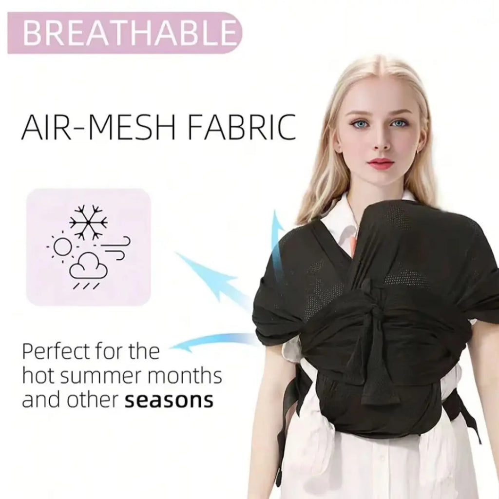 Adjustable Newborn Baby Sling Soft Breathable Air Mesh Carrier Infant Wrap Hipseat Gridding Cloth Wrap for Comfortable Wearing
