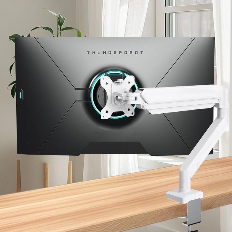 Single Monitor Mount for 13″–32″ Screens, Height Adjustable Monitor Arm with C-Clamp & Grommet Base, Home Office Monitor Stand Main image