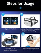 Shinecon VR Glasses 3D Headset Virtual Reality Device Helmet Goggles Lenses Mobile Smartphone Smart Phone Cell Realidade Viar VR