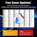 Retrobat＆Playnite System HDD Retro Game Console for PS3/PS2/WIIU/WII/Switch/MAME 50+Emulators 38293 Games＆42 AAA PC Games for PC