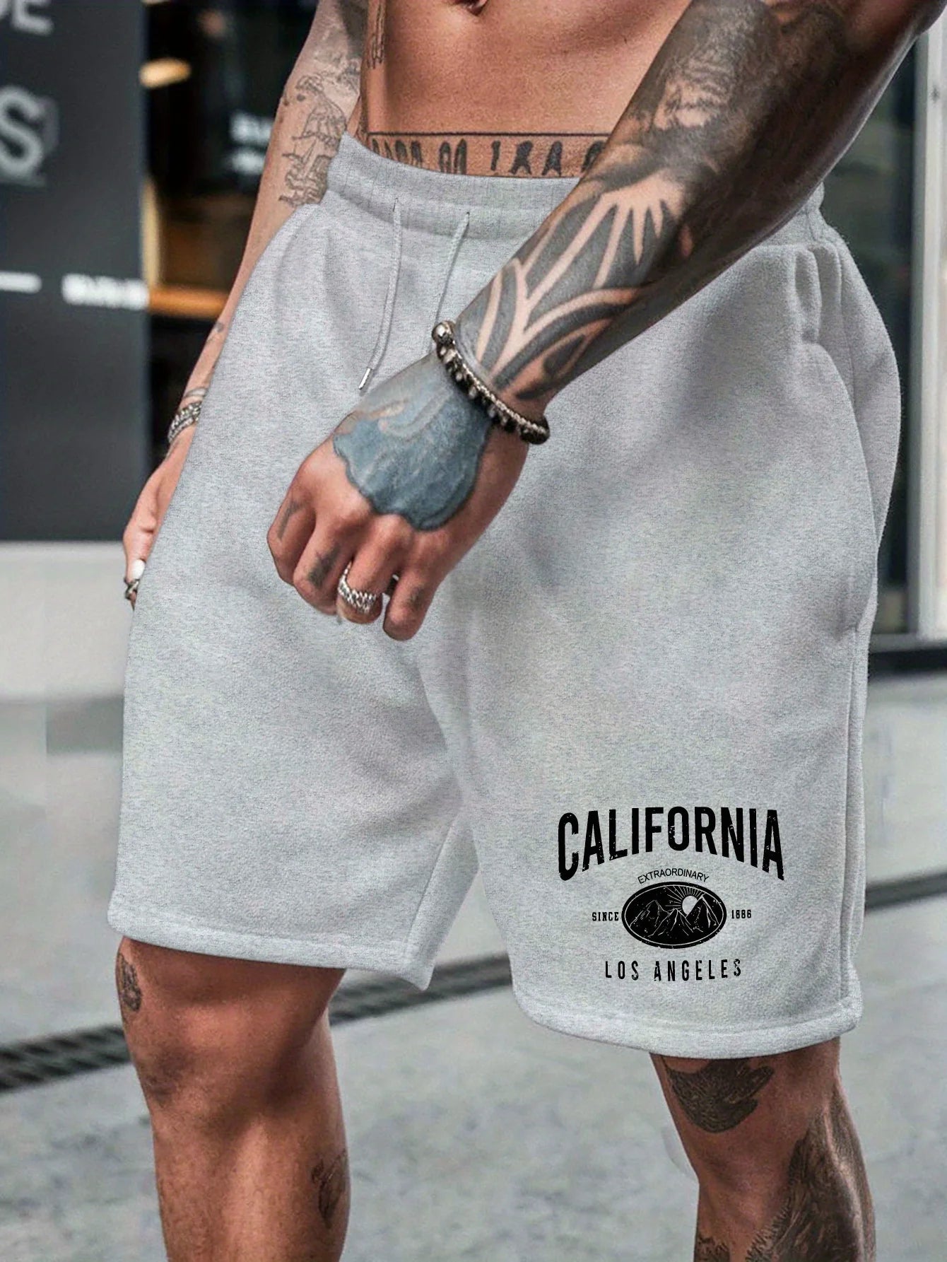 California Men's Special Shorts, Suitable for Summer Casual Wear, Multifunctional Medium Length Sports Shorts Main image