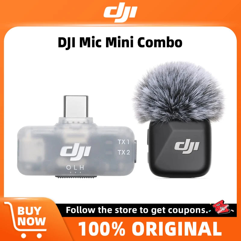 DJI Mic Mini Transmitter and Mobile Receiver Plug and play for mobile recording Original in Stock Main image