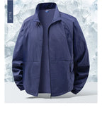 Men's Sun Protection Jacket Ultrathin Windbreaker Summer Outdoor UV Jacket Loose Stand Collar Oversized Sunscreen Coat Fishing