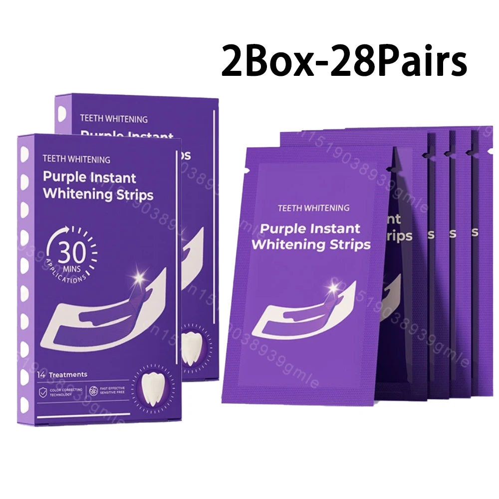Teeth Whitening Strips Cleaning Dental Yellow Plaque Stains Removal Bleacher Restore Bright Tooth Oral Hygiene Care Stickers Gel