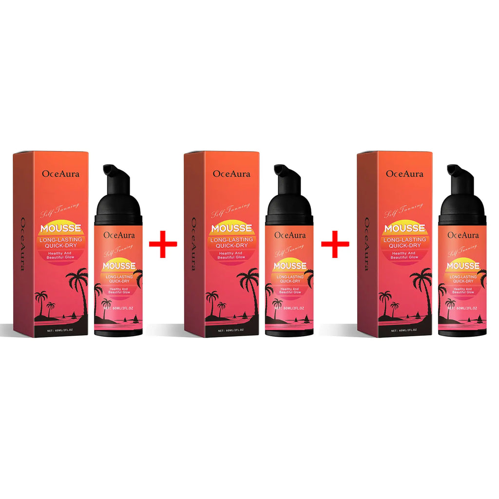 Self-Tanning Cream Mousse Waterproof Lasting Beach Outdoor Sunless Sunbathing Create Charming Bronzer Enhancer Tanner Skin Care