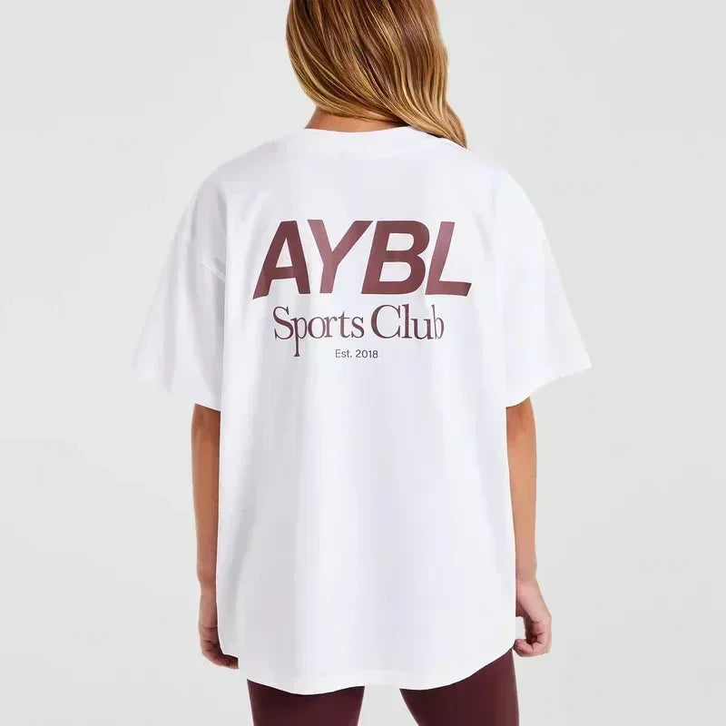 High Quality Women Men Fashion Letter Printing Sports Fitness Short Sleeved T-Shirt Crew Neck T Shirt Tops Unisex Tee Clothing Main image