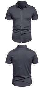 Men's Stretch Shirt Wrinkle Free Dress Shirts Regular Fit Short Sleeve Stretch Business Casual Button Down Shirts