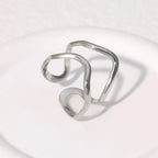 LATS Stainless Steel Gold Color Rings for Women Men 2024 Colorfast Popular Party Personalized Exaggerated Charms Jewelry Gifts