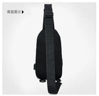 Men Bag Fashion New Solid Color Men Chest Bag Outdoor Casual Fashion One Shoulder Crossbody Bag Nylon USB Charging Shoulder Bags