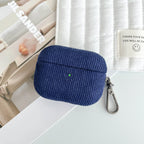 Winter Matte Corduroy Fabric Hook Earphone Case For Apple Airpods 1 2 3 4 Pro 3 2 Wireless Bluetooth Earphone Anti Scratch Cover