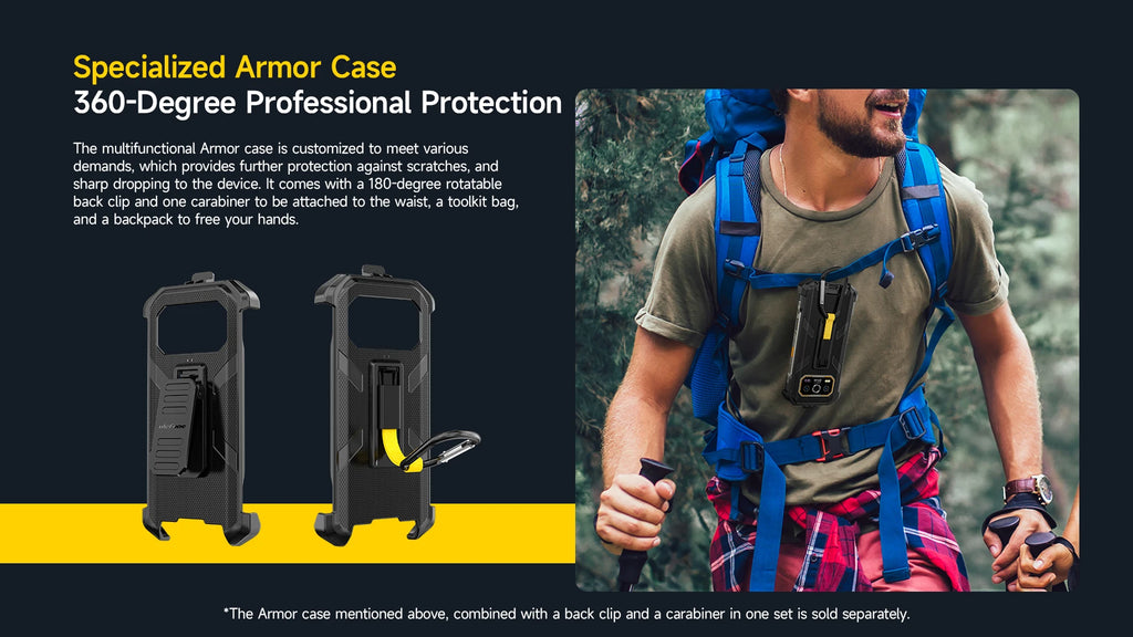 Ulefone Armor 27T Pro+ 5G Rugged Phone 10600mAh Android 15 Smartphone 50MP+64MP Night Camera 6.78" 120Hz 24GB+256GB NFC Mobile