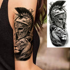 1 Sheet Waterproof Knight Warrior Gladiator Temporary Tattoos For Men Women Realistic Fake Tattoo Sticker  Forearm Tatoos Decals