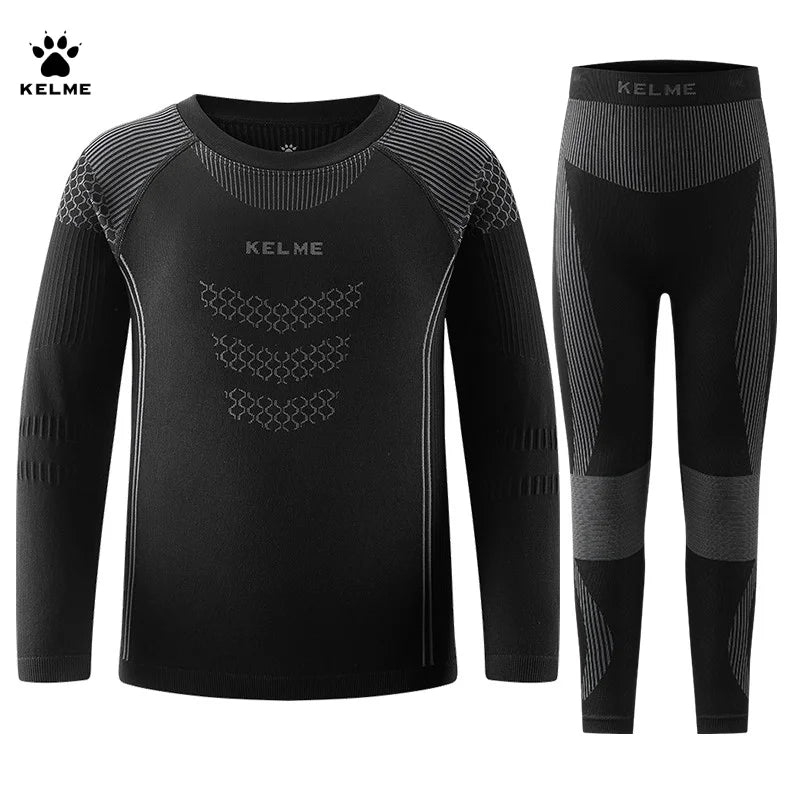 Kelme Children's Quick Drying Clothes Set Outdoor Running Sports Long Sleeve Knitted Training Base Shirt For Boys And Girls Main image