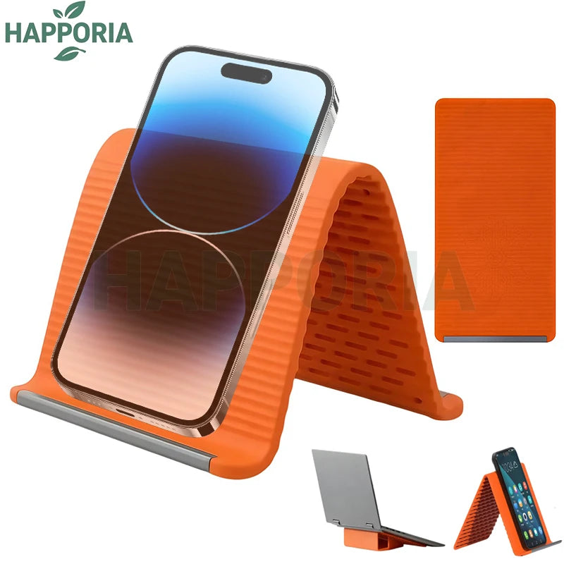 HAPPORIA Portable Foldable Silicone Phone Holder Flexible Bendable Multi Angle Adjustable Stand for Universal Phone Tablet Main image