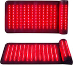 Red Light Therapy Mat with Neck Support Far Infrared for Neck Back Shoulder Knee Pain Relief Muscle Relax Home Use Spa Massager