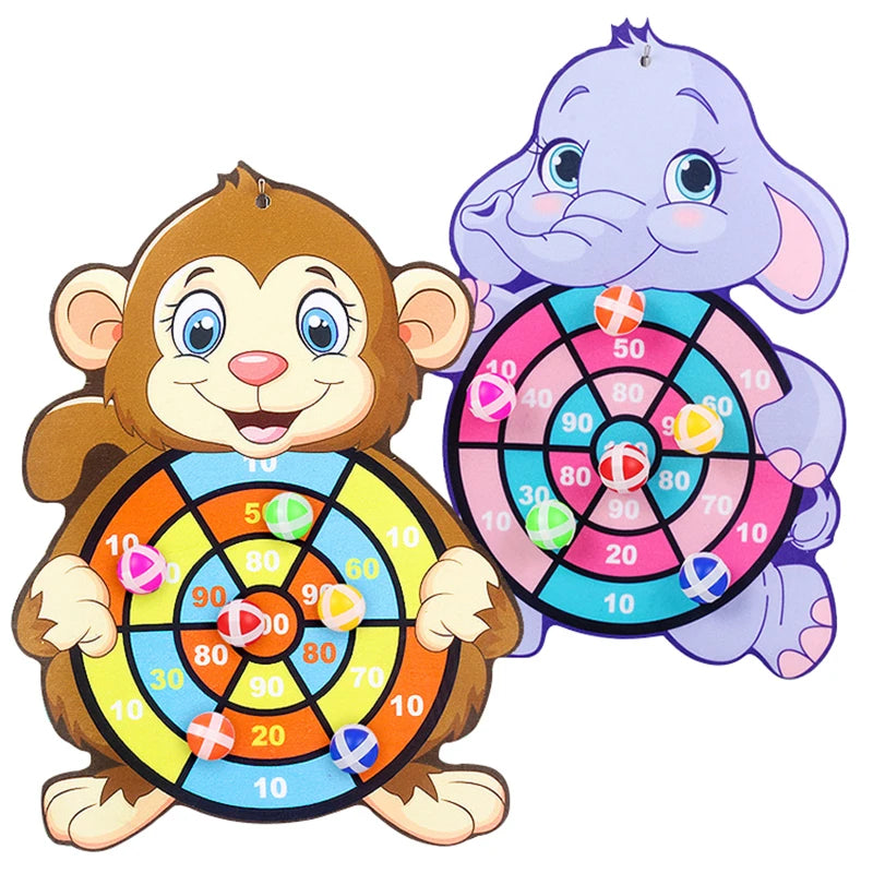 Animals Dart Board Games for Kids Montessori Target Sports Game Toys with 2 Sticky Balls Educational Games for Children Boy Girl Main image