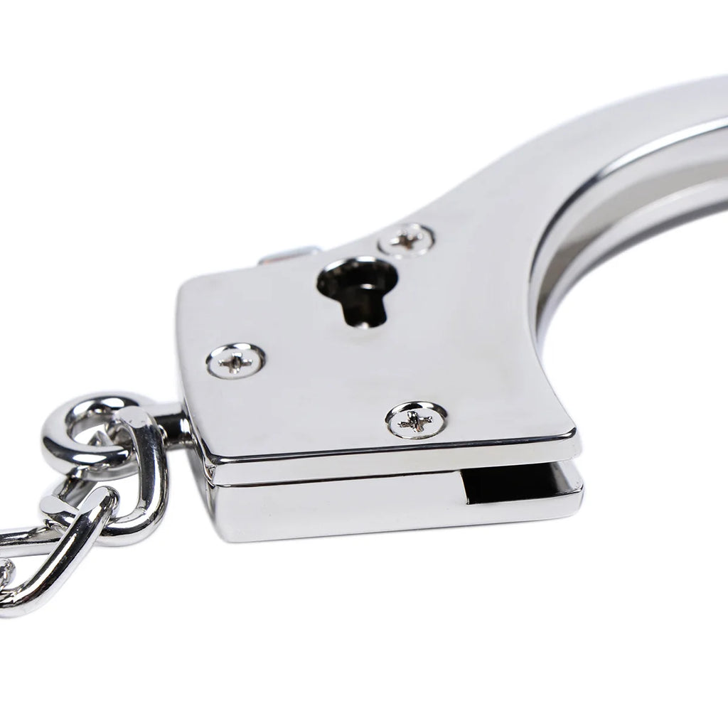 DUTRIEUX Stainless Steel Handcuffs Adjustable Fetish Restraints BDSM Bondage Alloy Lock Hand Ankle Cuffs Set Sex Toys For Couple