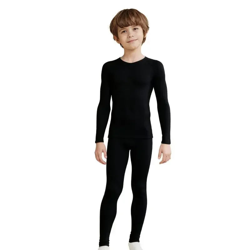 Kids' Sports Compression Set - Quick-Dry Breathable Activewear for Boys & Girls, Stretchy Running Outfit