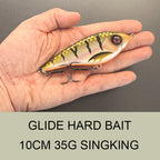 JERKBAIT SWIM GLIDE HARD BAIT 10cm 35g Sinking Fishing Lure Long Casting Hard Artificial Bait For Pike LW125