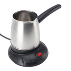 500ml Stainless Steel Electric Turkish Coffee Maker Pot with Long Removable Handle for Tea And Milk